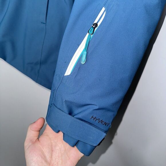 The North Face Women's Furano Hyvent Jacket Detachable Hood Teal Blue Size Small - Picture 3 of 5